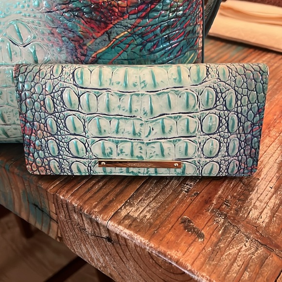 Brahmin large duxbury satchel dream ombre Melbourne with wallet - Picture 10 of 15